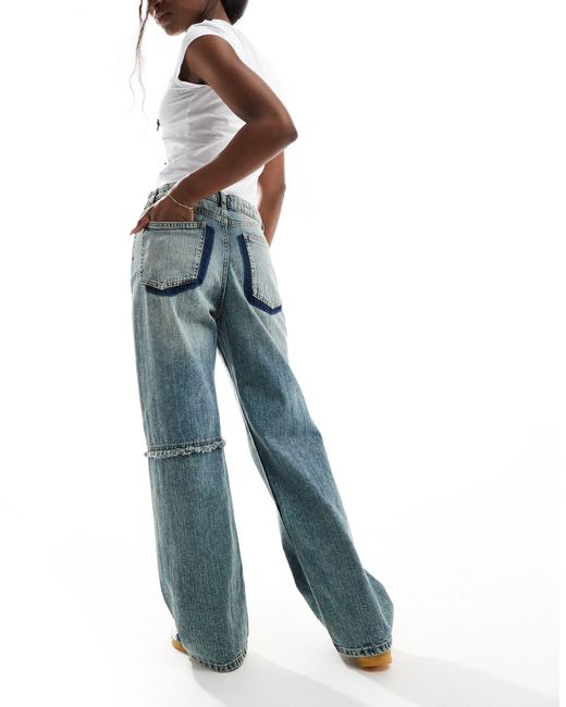 Bershka Blue – weit geschnittene vintage-jeans