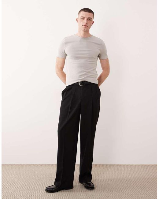 ASOS White Essentials 2 Pack Muscle Fit T-shirts for men