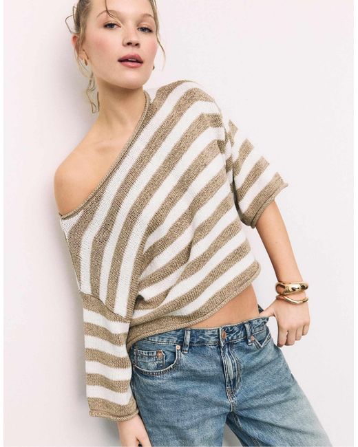 Stradivarius Natural – strickpullover