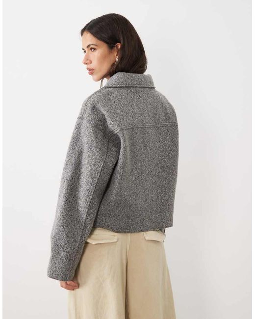 JJ Rebel Gray Short Collared Jacket