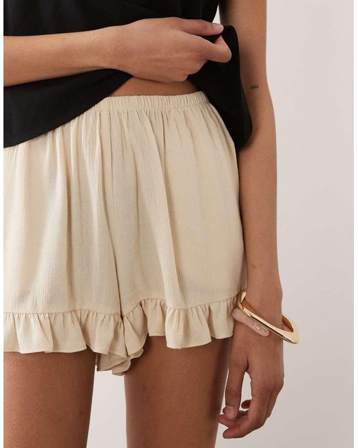ASOS Multicolor Crinkle Frill Hem Shorts