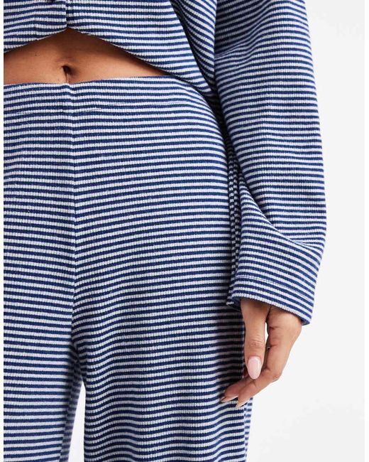 Miss Selfridge Blue Striped Co-ord Trouser