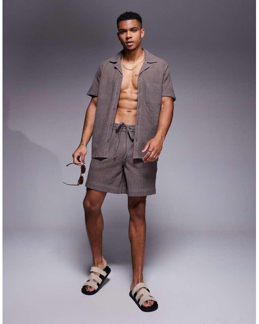 South Beach Blue Knitted Beach Short for men