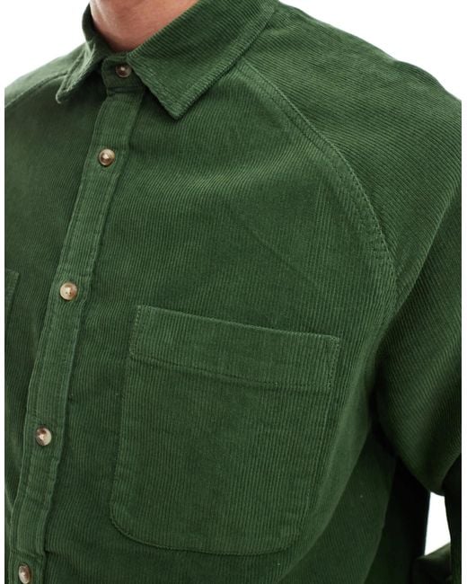 ASOS – oversize-cordhemd im 90er-stil in Green für Herren