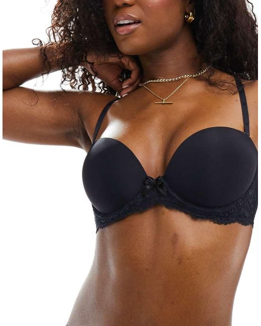 DORINA Black Blair Super Push Up Tshirt Bra With Removeable Straps