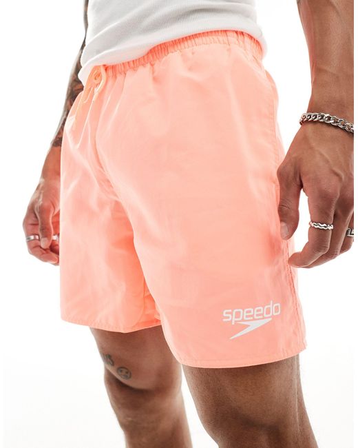 Speedo Pink Essential 16"" Swim Shorts for men