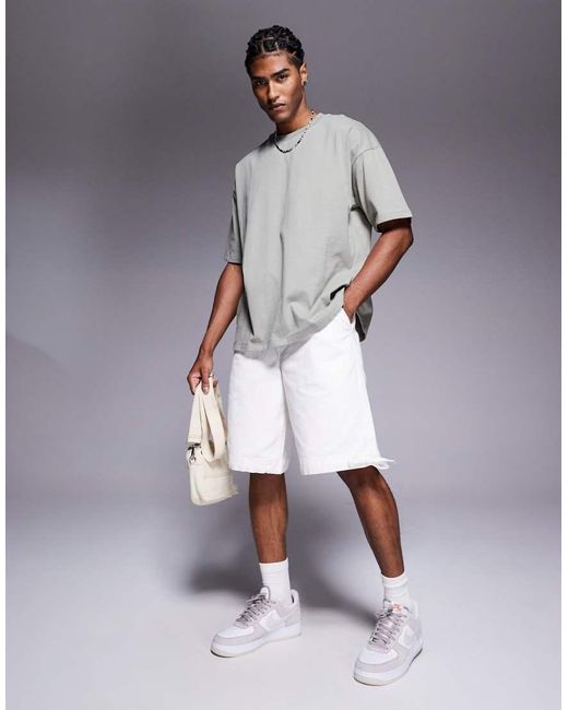ASOS Oversized T-Shirt Met Grafische Paris-Tekstprint in het Gray voor heren