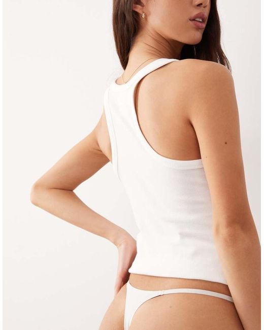 Calvin Klein Brown Cotton Modal Signature String Thong