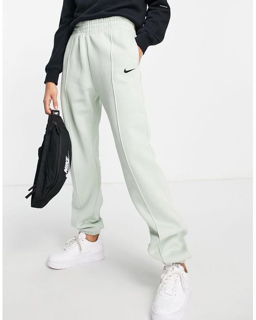 nike mini swoosh oversized joggers yellow