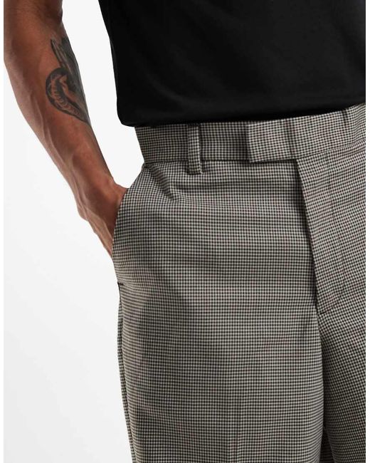 Jack & Jones Gray Longline Tailored Shorts for men