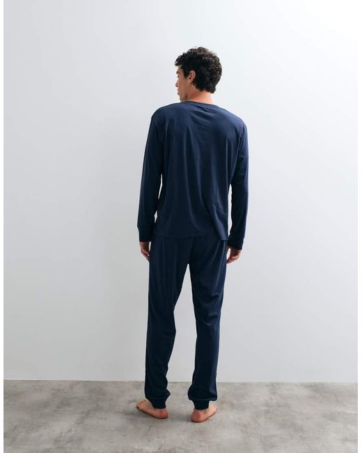 Jack & Jones Blue Pyjama Lounge Set for men