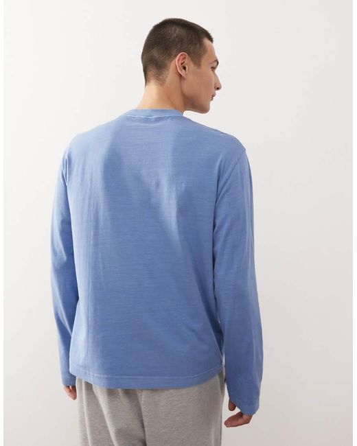 Weekday Blue Lounge Relaxed Fit Long Sleeve T-shirt for men