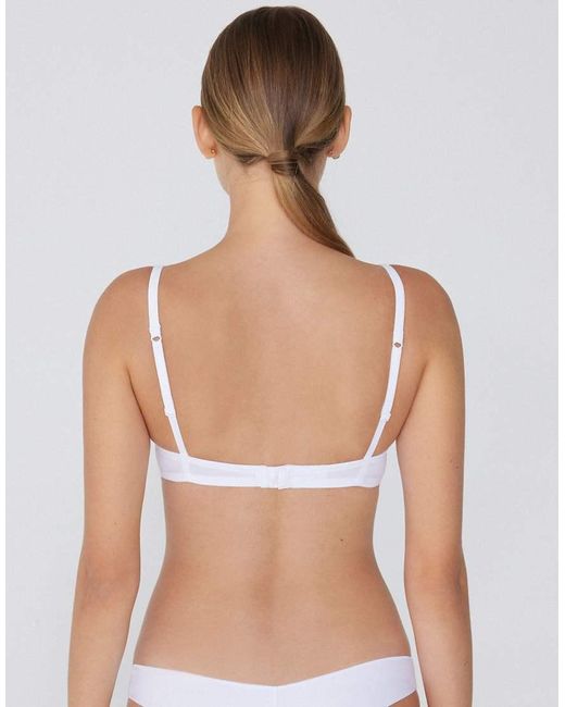 Tezenis White Moscow Microfibre Push-Up Bra