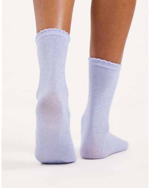 Pieces Purple Glitter Socks