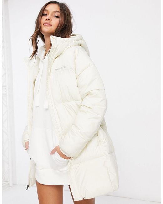 Columbia White Puffect Mid Jacket