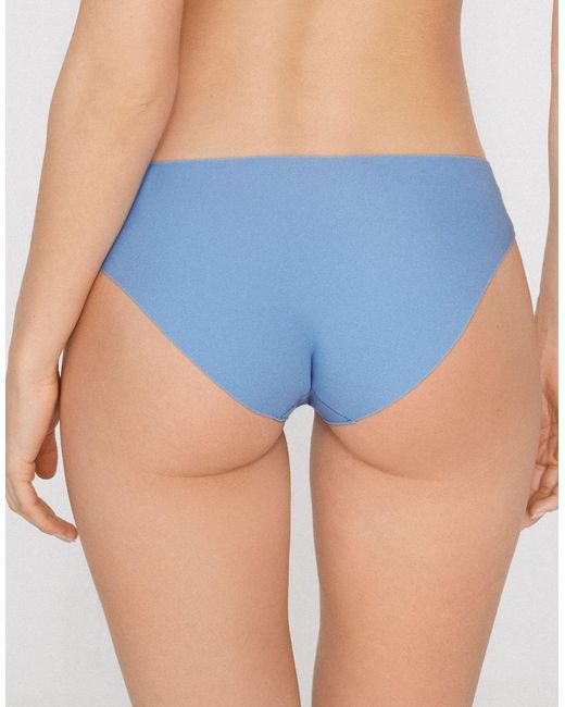 Tezenis Blue Seamless Cotton Knickers