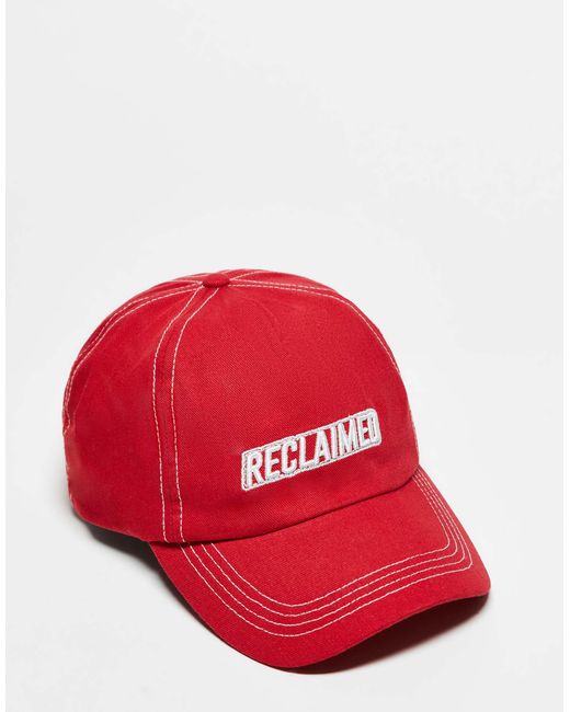 Reclaimed (vintage) Red Unisex Logo Cap
