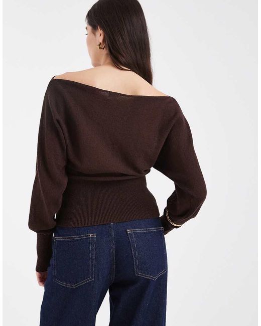 Cotton On Blue Long Sleeve Cotton Batwing Knit