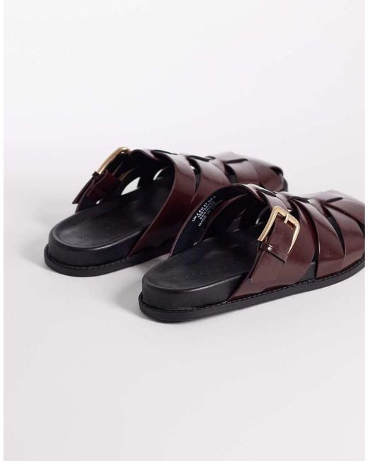 ASOS Brown Momentum Fisherman Flat Mules