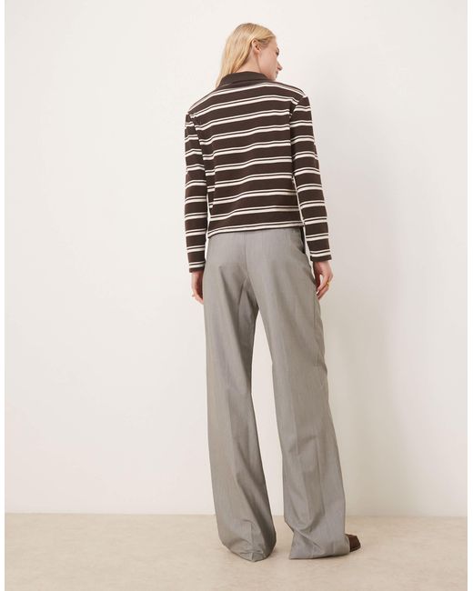 Asos design tall - pantalon large à pinces ASOS en coloris Gray