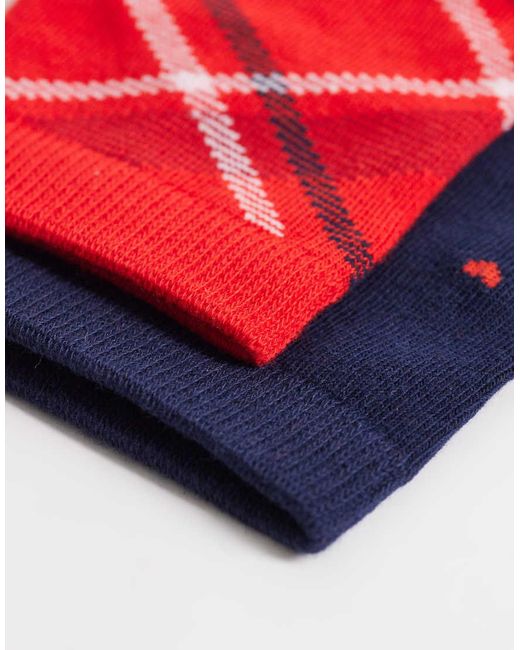 Gant Red Heart And Tartan Socks 2-Pack