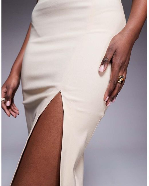 Vesper Purple Midaxi Skirt With Front Split