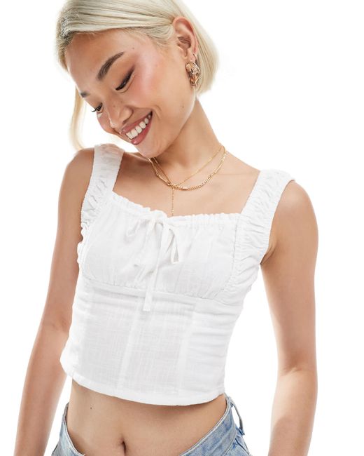 Cotton on - cara - top corset Cotton On en coloris White