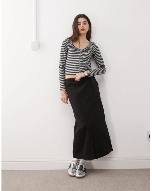 Gramicci White Baker Midi Skirt
