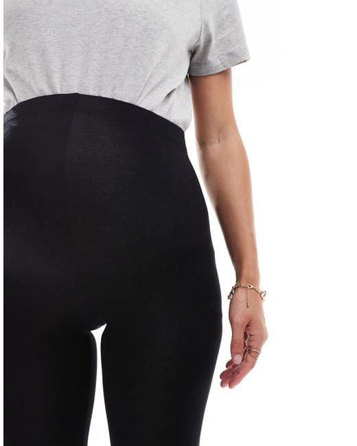 ASOS Black Asos Design Maternity Over The Bump Basic Legging Short