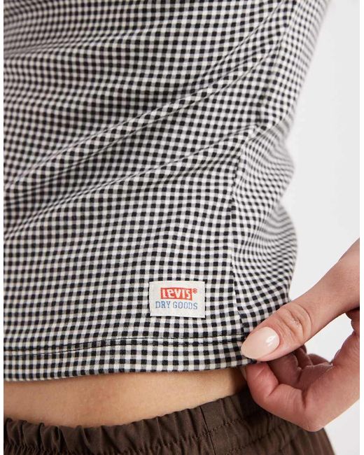 Levi's Gray Dry Goods Pointelle Baby Tee