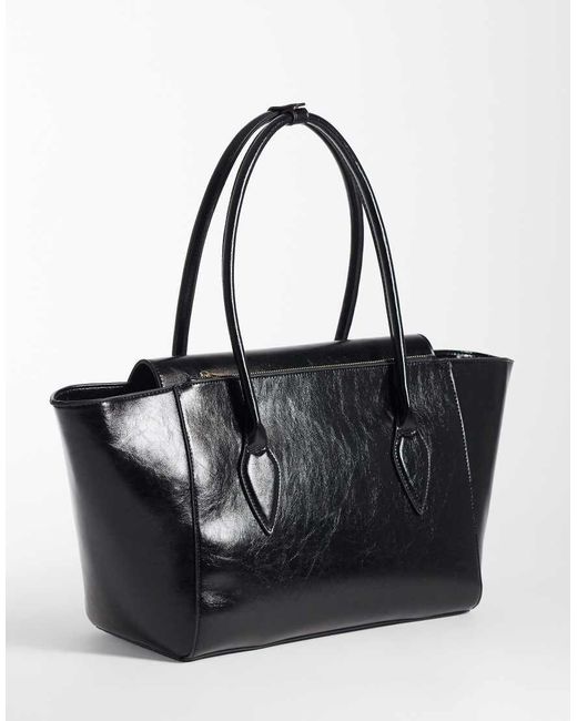 Maxi Borsa Strutturata Nera di ASOS in Black