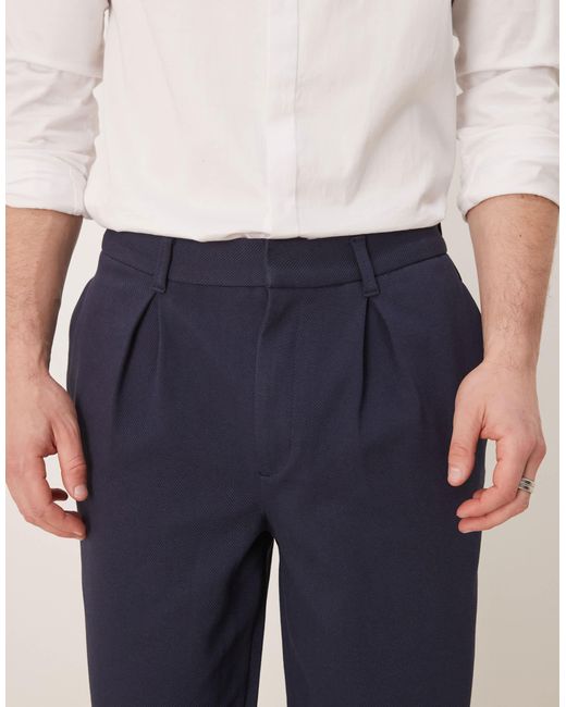 ASOS – schmal zulaufende oversize-hose in Blue für Herren