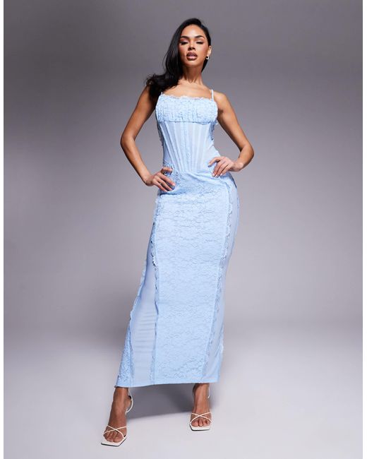 Murci Blue – exklusiv – camisole-maxikleid