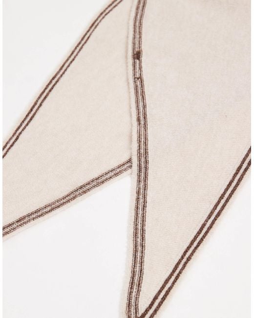 ONLY Black Contrast Trim Short Scarf