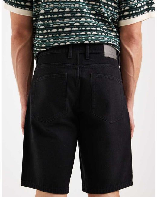 Redefined Rebel Green Valencia Loose Fit Denim Shorts for men
