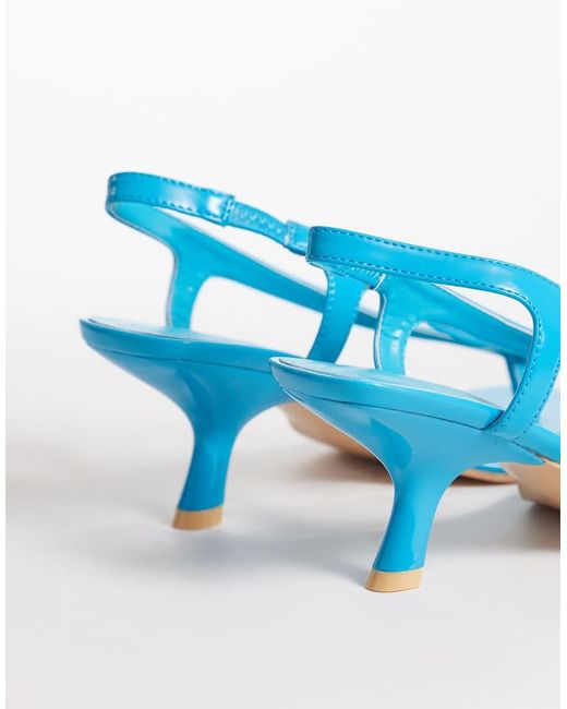 Glamorous Blue Heeled Sandals