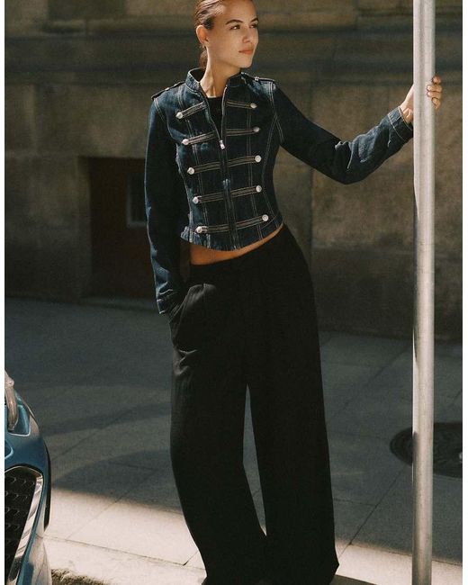 Pull&Bear Nette Broek Met Elastische Taille in het Natural