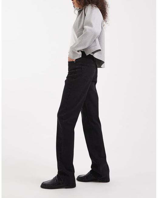 Pieces Black Kelly High Waisted Straight Leg Jeans