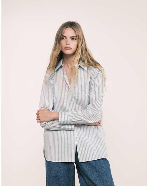 Calvin Klein Natural Embroidery Logo Shirt