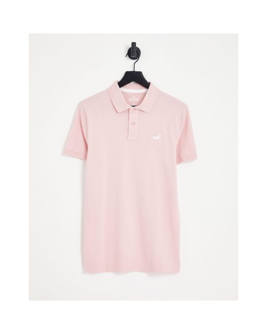 hollister pink polo