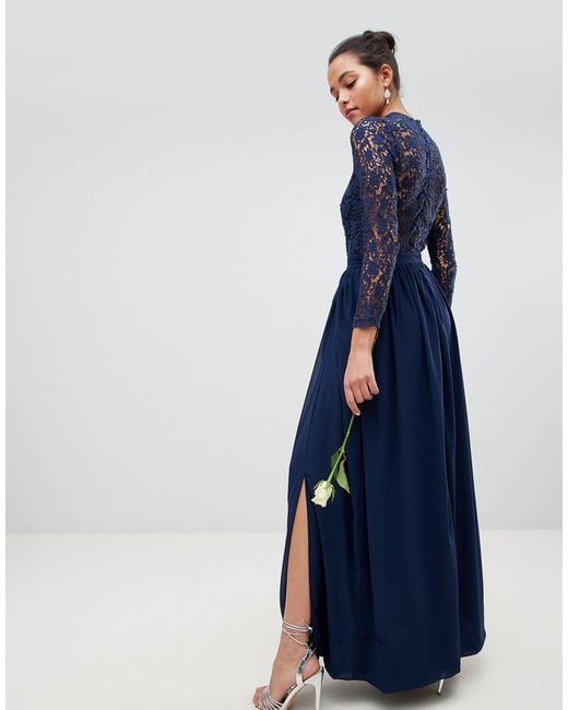 club l crochet detail maxi dress
