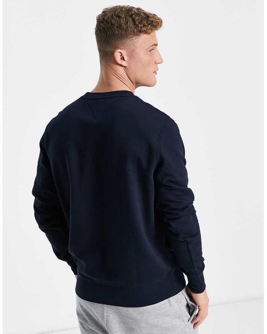 Tommy Hilfiger Blue Embroidered Logo Sweatshirt for men