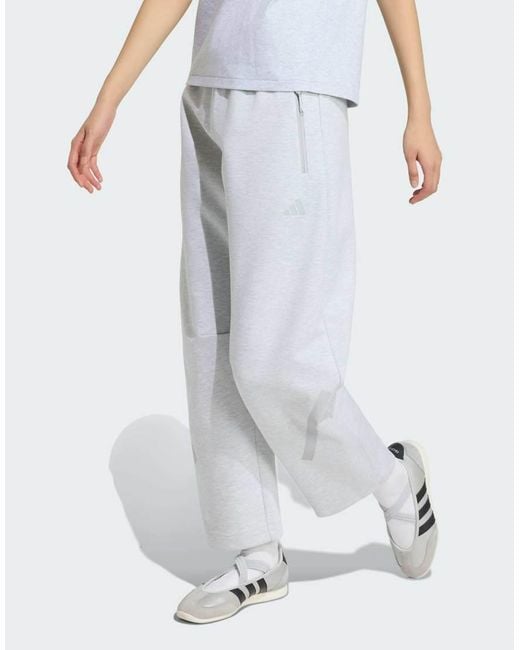 Adidas Originals White Adidas Z.n.e. Open Hem Pant