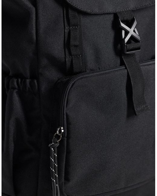 ASOS Black Multi-Pocket Backpack for men