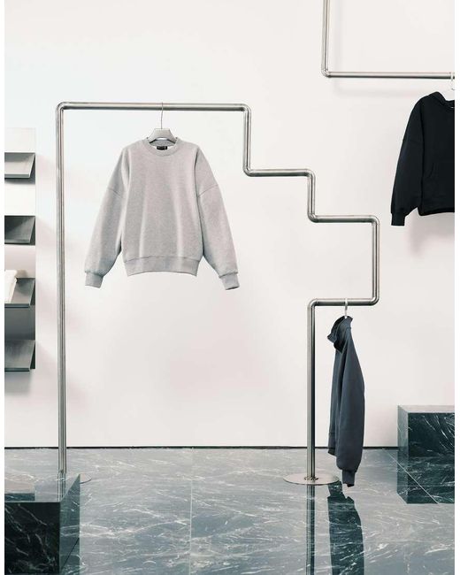 ASOS Gray Premium Heavyweight Extreme Oversized Sweatshirt for men