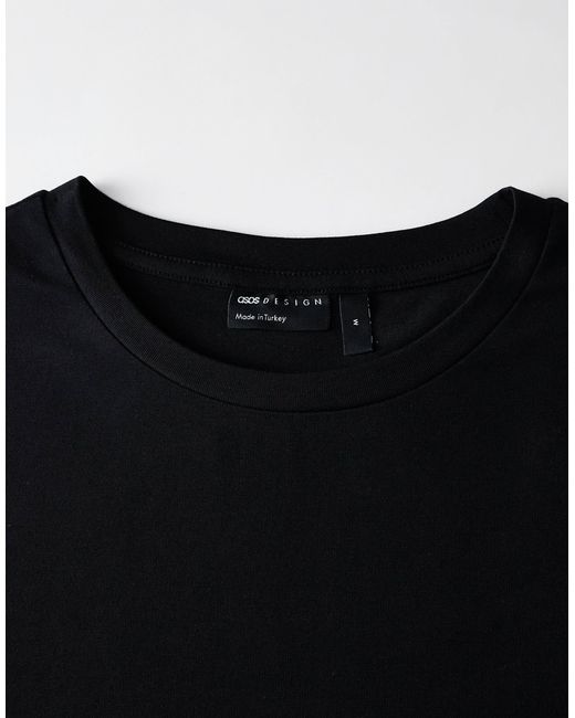 T-shirt ras ASOS pour homme en coloris Black