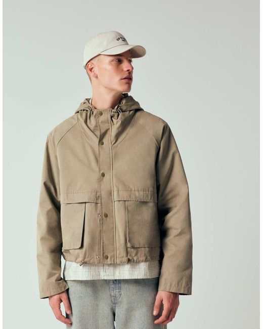 ASOS Natural Boxy Oversized Windbreaker for men