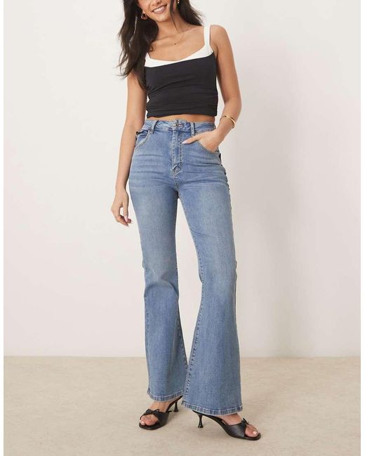 Never Fully Dressed Blue Flared Scallop Jeans