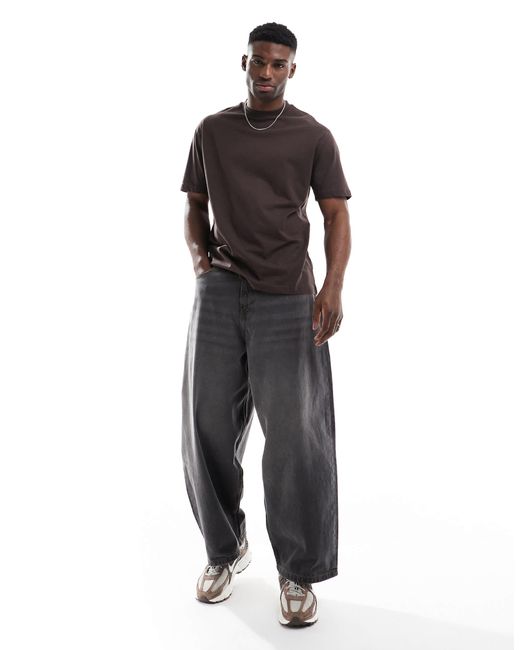ASOS – basic-t-shirt mit relaxed fit in Brown für Herren