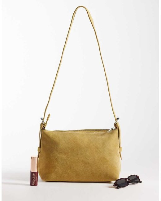 ASOS Black Suede Adjustable Cross Body Bag